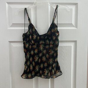 J Crew Crinkle chiffon camisole top in sunburst floral - Size 2 NWT